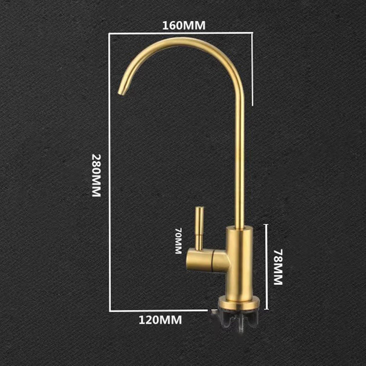 Osmose Wasserhahn gebürstetes Gold – 360° drehbar