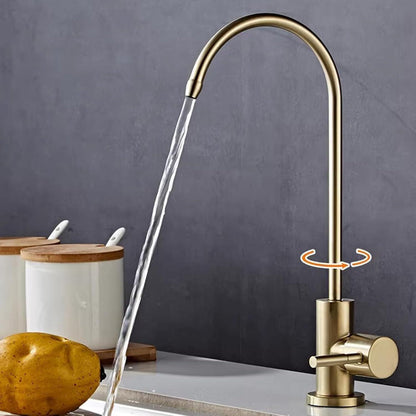 Osmose Wasserhahn gebürstetes Gold – 360° drehbar