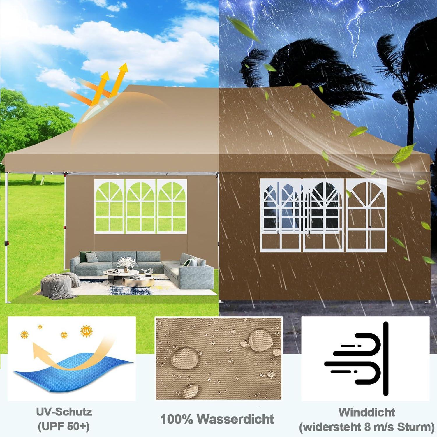 COBIZI Faltpavillon 3x6m Wasserdicht mit