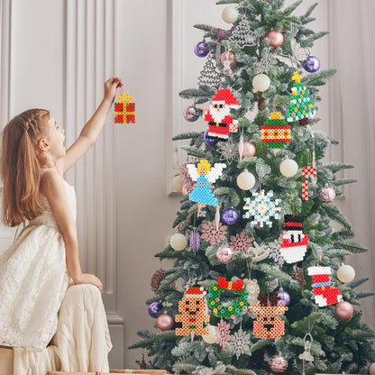 XL Bügelperlen Weihnachten Set 1000 Stück mit 12 Mustern