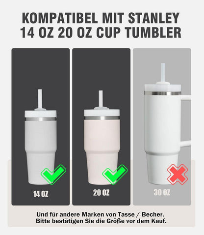 Nearockle 8stk 21,5cm Strohhalm & Auslaufsicher Abdeckung für Stanley Quencher