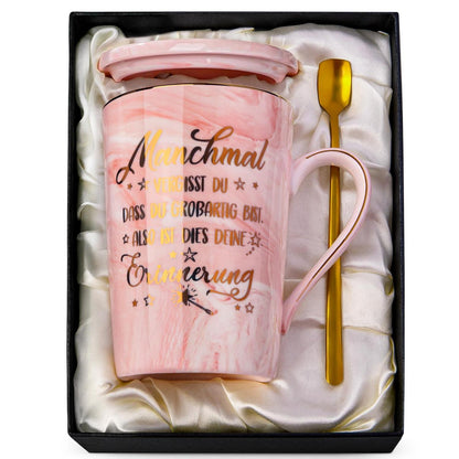 Marmor Kaffeetasse mit Goldmuster – Dankeschön Geschenk für Sie
