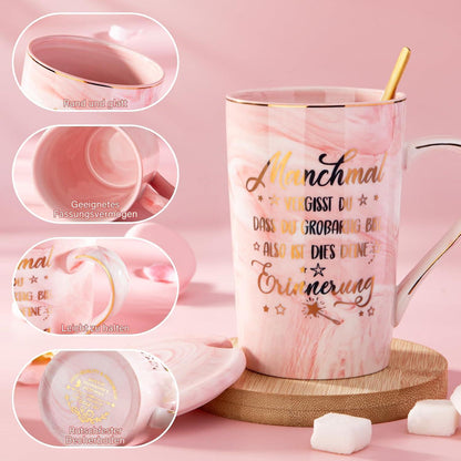 Marmor Kaffeetasse mit Goldmuster – Dankeschön Geschenk für Sie