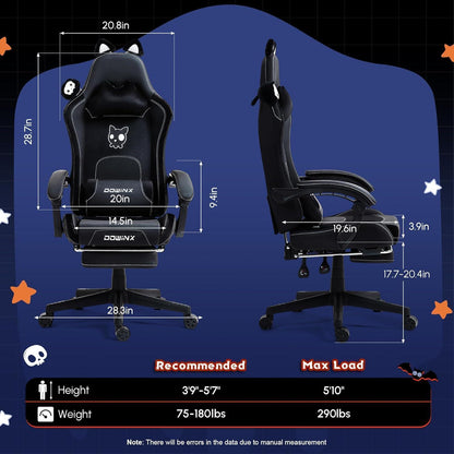 Dowinx Gaming Stuhl - Süße Katze Edition mit Hoher