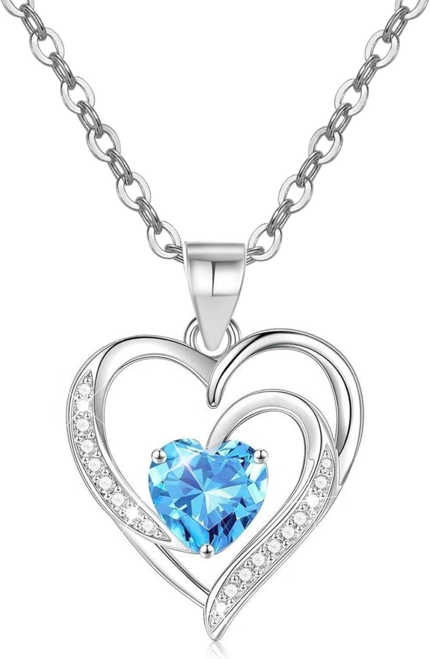 EXGOX Herz Damen Halskette 925 Silber Herz