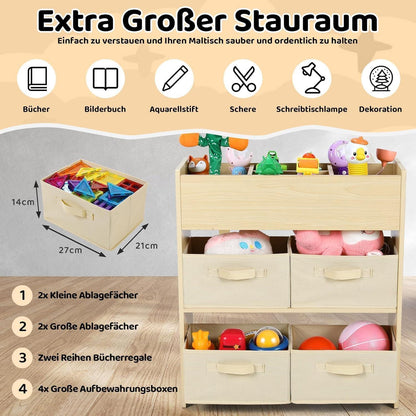 Kindertisch mit Stühlen und Stauraum Braun - Ergonomisch und