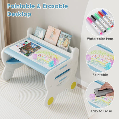 Kinderkindertisch und Stuhlset mit Stauraum, ergonomisch