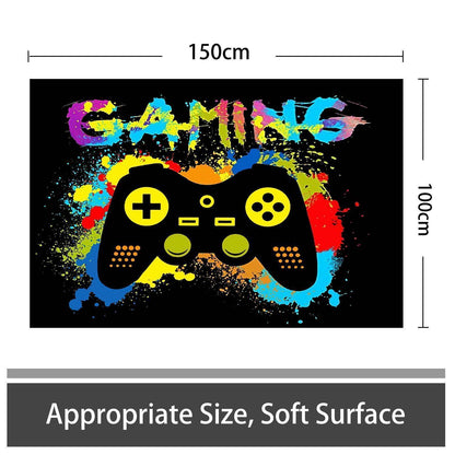 Gaming Teppich 100x150 cm - Rutschfest & Waschbar für Gamer Zimmer