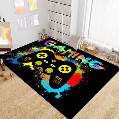 Gaming Teppich 100x150 cm - Rutschfest & Waschbar für Gamer Zimmer