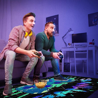 Gaming Teppich 140x180 cm - Rutschfest & Waschbar für Gamer Zimmer