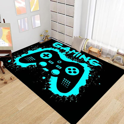 Gaming Teppich 140x180 cm - Rutschfest & Waschbar für Gamer Zimmer