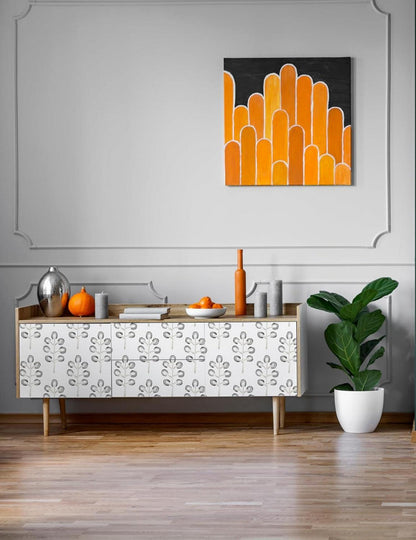 Selbstklebende Tapete Grau Weiß Quadratmuster 0.4 x 10 m - PVC Vinyl