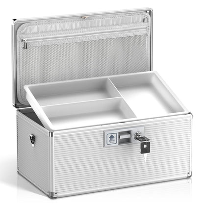 Abschließbare Medizinschrankbox aus Aluminium mit Schlüssel
