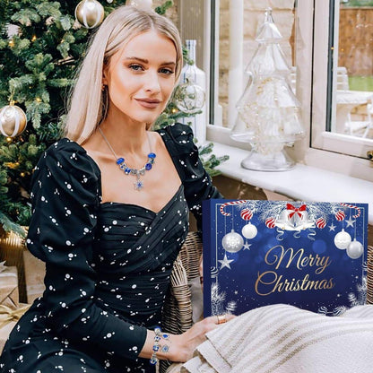Adventskalender Schmuck Blau 2026 Mädchen Frauen 24 tolle