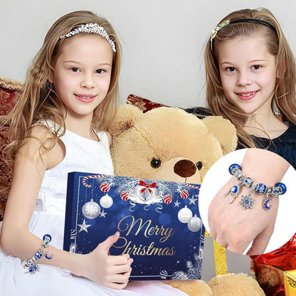 Adventskalender Schmuck Blau 2026 Mädchen Frauen 24 tolle