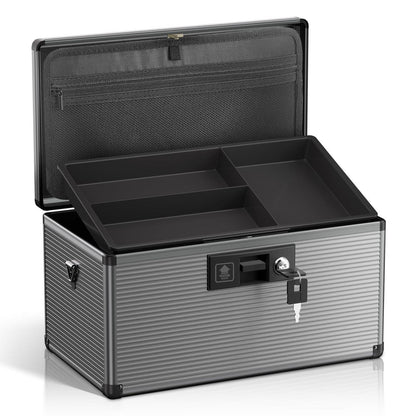 Medizin-Schlossbox aus Aluminium – Sicherer Aufbewahrungsort Schwarz
