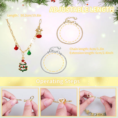 Adventskalender Schmuck 2026 Mädchen Frauen Gold Halskette
