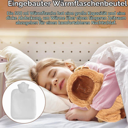 Wärmflasche Kinder Capybara Plüschtier Kuscheltier mit herausnehmbarem Behälter