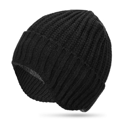 Strickmütze mit Ohrenklappen für Damen und Herren, warm gefüttert