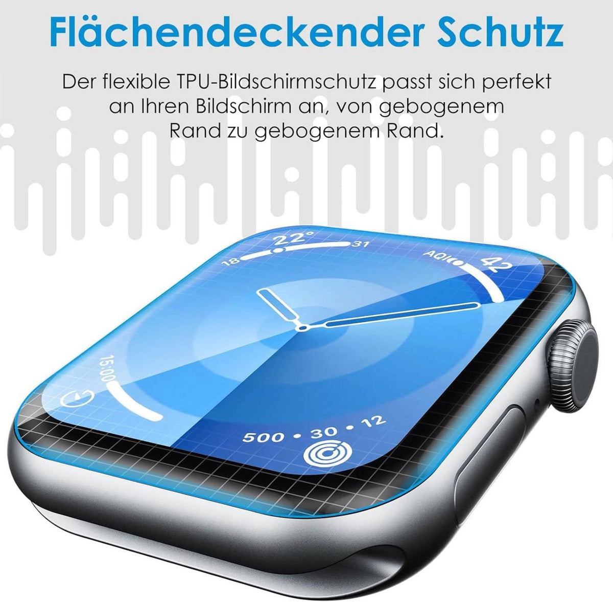 Apple Watch Series 10 46 mm Schutzfolie - 8er Pack, Flexibles TPU, HD