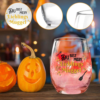 Lustiges Halloween Weinglas ohne Stiel 17oz - Geschenkideen