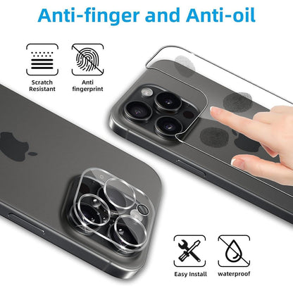 Schutzfolie für iPhone 16 Pro Panzerglas Rückseite + Kamera