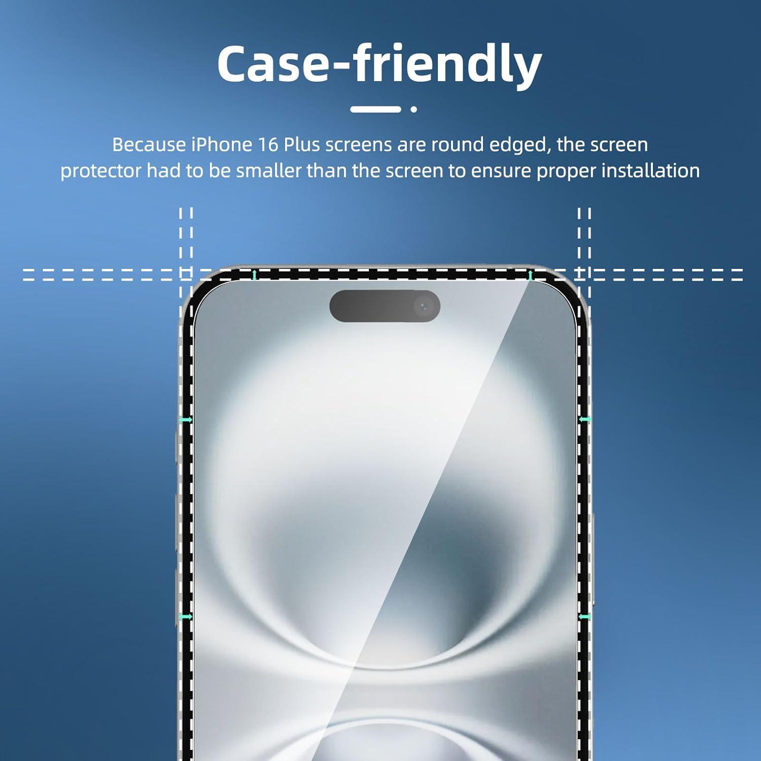 Panzer Schutz Glas für iPhone 16 Plus HD 9H Härte Ultra-Klar