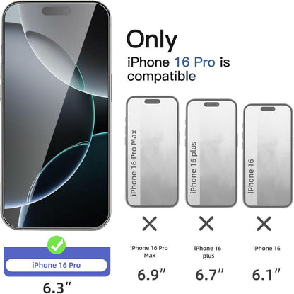 Panzer Schutz Glas iPhone 16 Pro 6,3 Zoll Displayschutzfolie