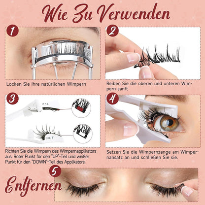 Magnetische Wimpern ohne Kleber – Natural Look mit Applikator