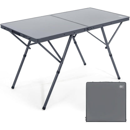 Faltbarer Campingtisch XL 120x60cm für 4-6 Personen, 2 Höhen, bis 60kg