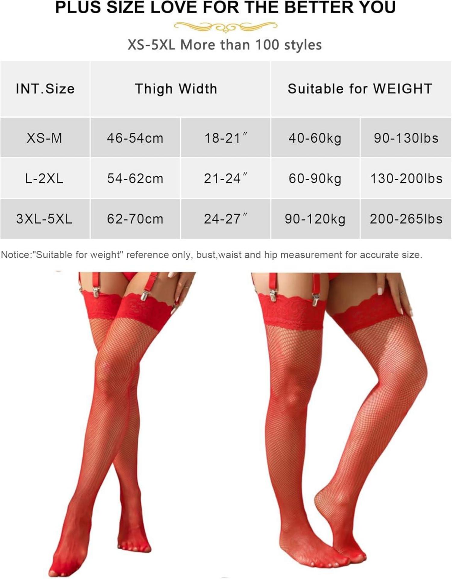 Halterlose Strümpfe Damen Große Größen Spitze Transparent Overknees