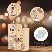 Ruhestand Geschenk Kerzenständer Holz Renteneintritt Deko