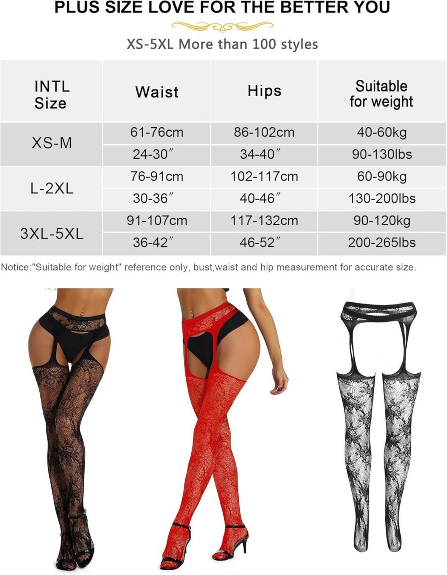 Strumpfhose Damen Ouvert Große Größen Strapse Schwarz Spitze Elastisch
