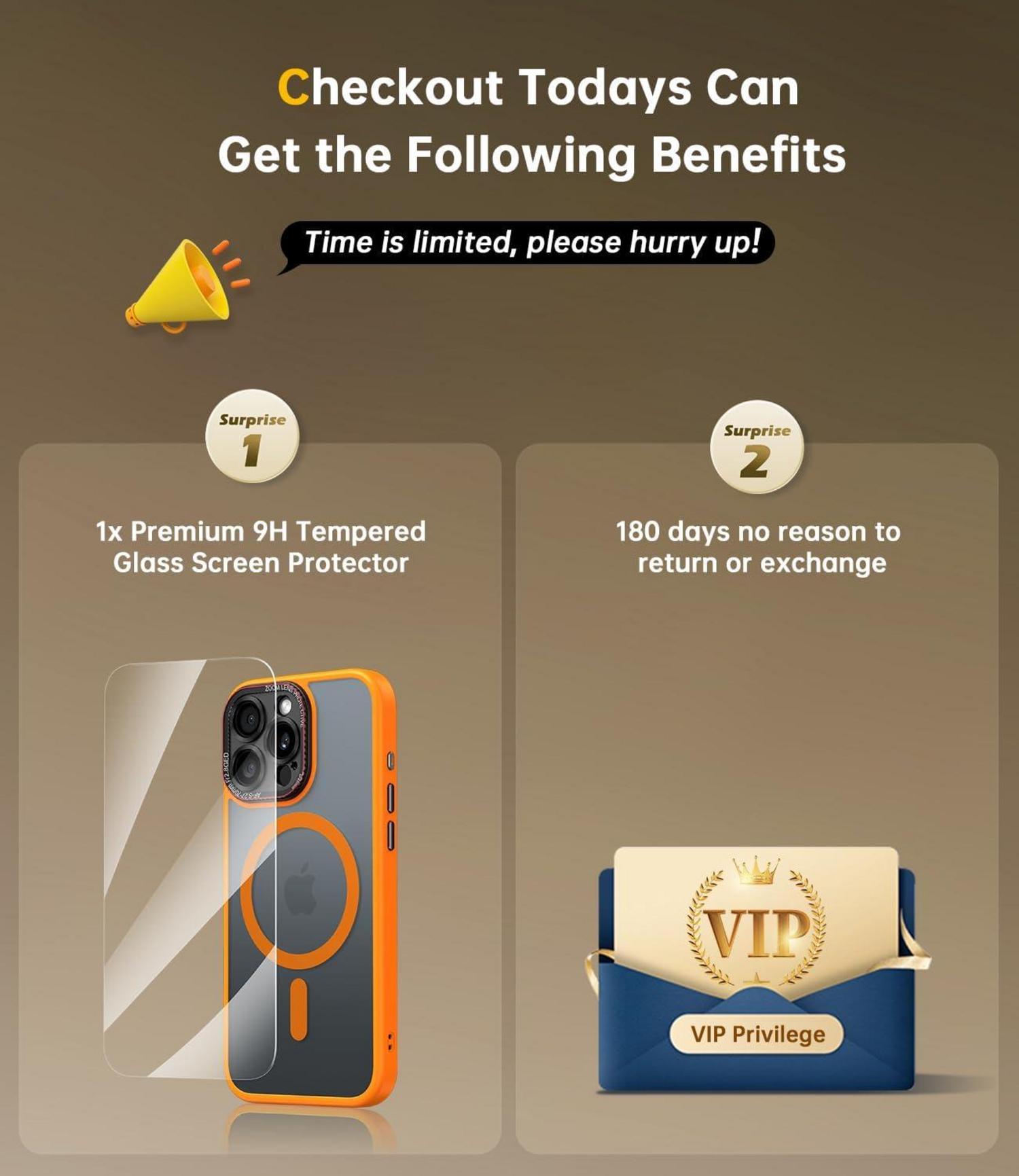 Hülle für iPhone 16 Pro Max Magsafe Militärschutz Orange Schutzhülle