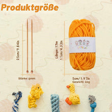 Strickset für Anfänger mit Häkelgarn und Nadeln