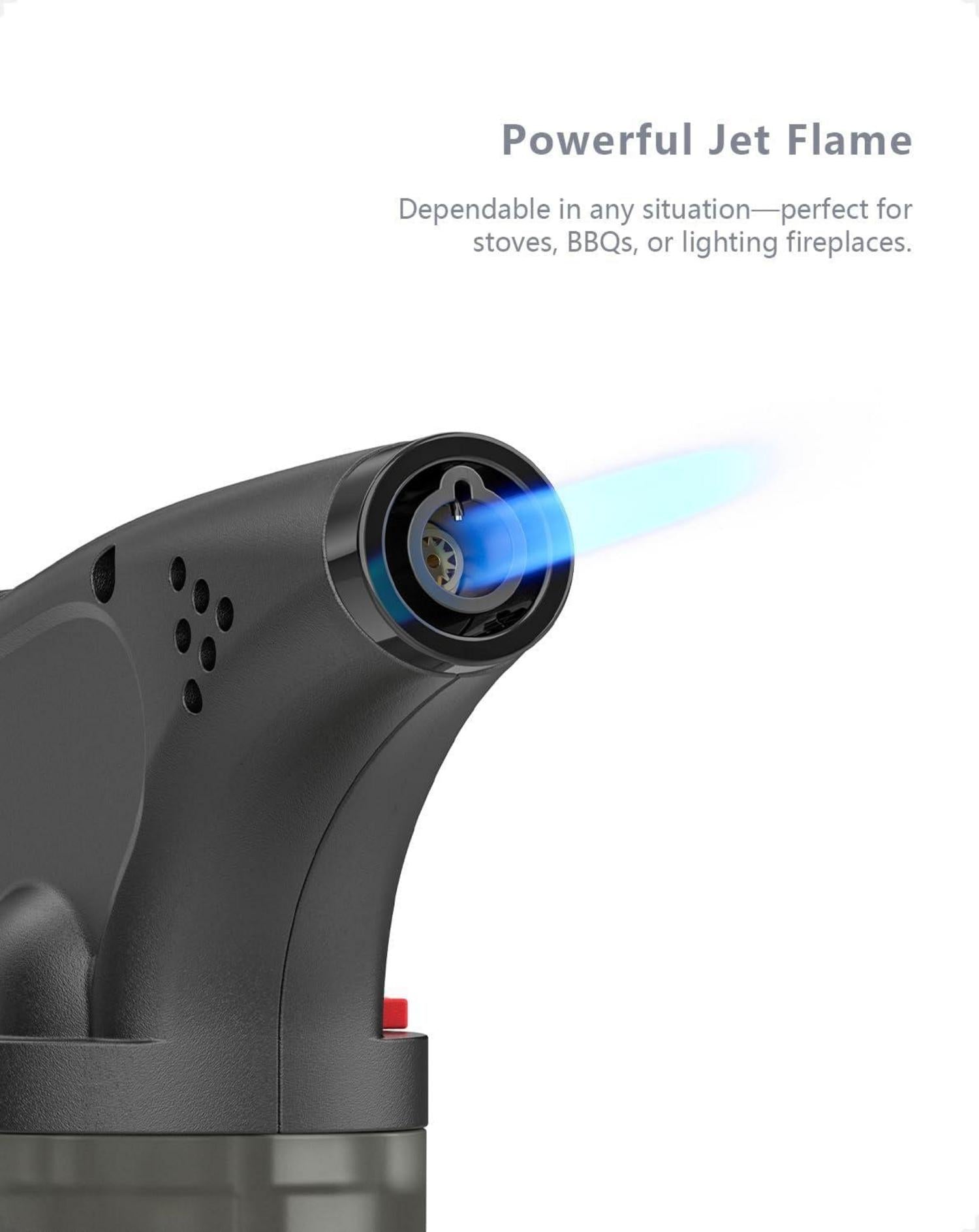 Sturmfeuerzeug Jetflamme Gas nachfüllbar 4er Pack
