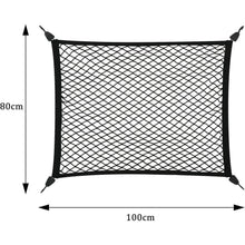 Kofferraumnetz Auto 80x100cm – Elastisches Gepäcknetz mit 4 Haken