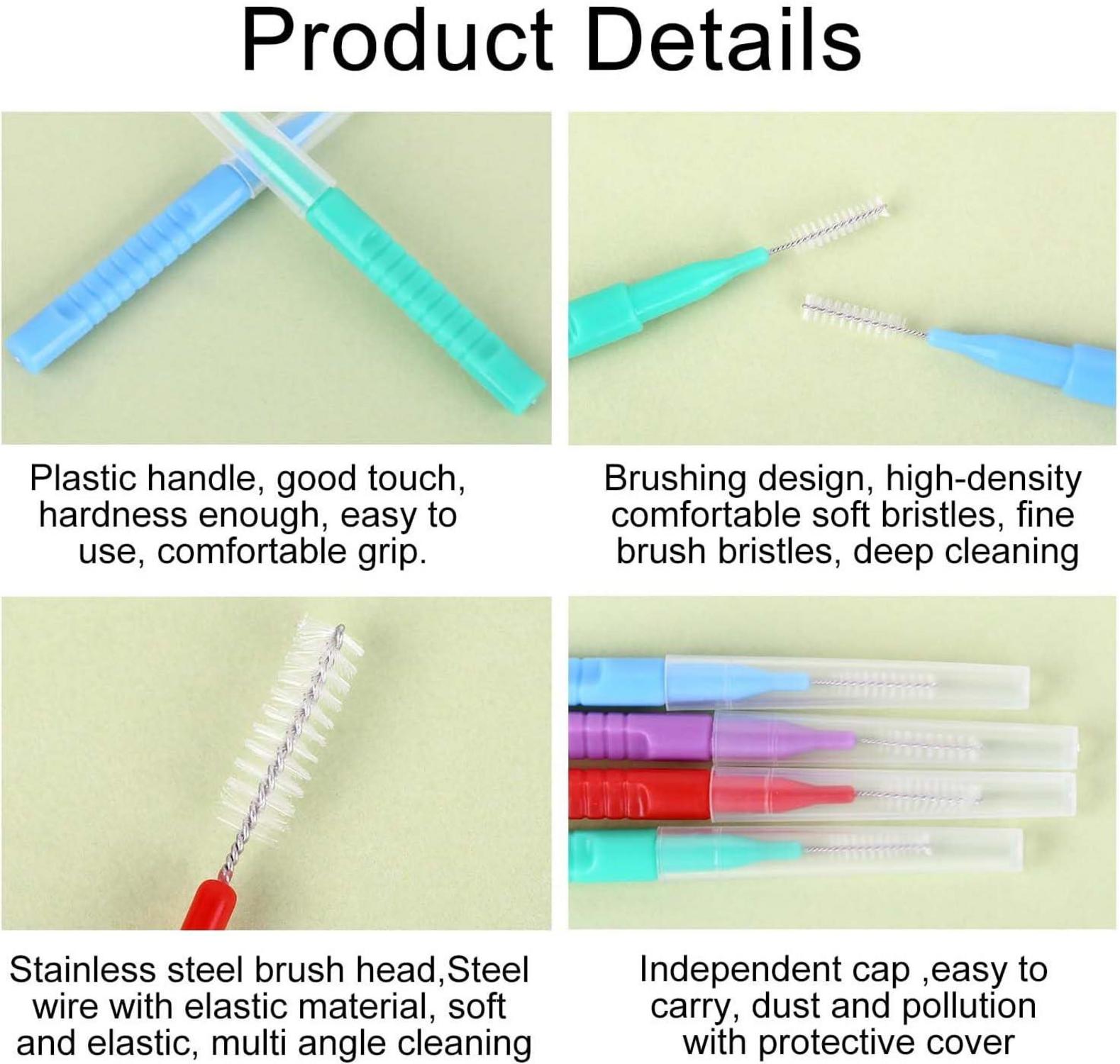 30 Stück Interdentalbürsten mit Etui und biegsamem Hals
