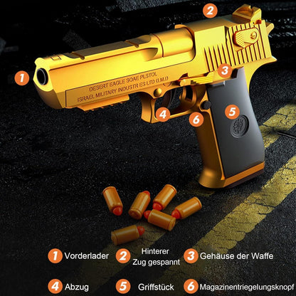 Kinder Spielzeugpistole Wüstenadler M1911 1:1 Softair Gun Blaster