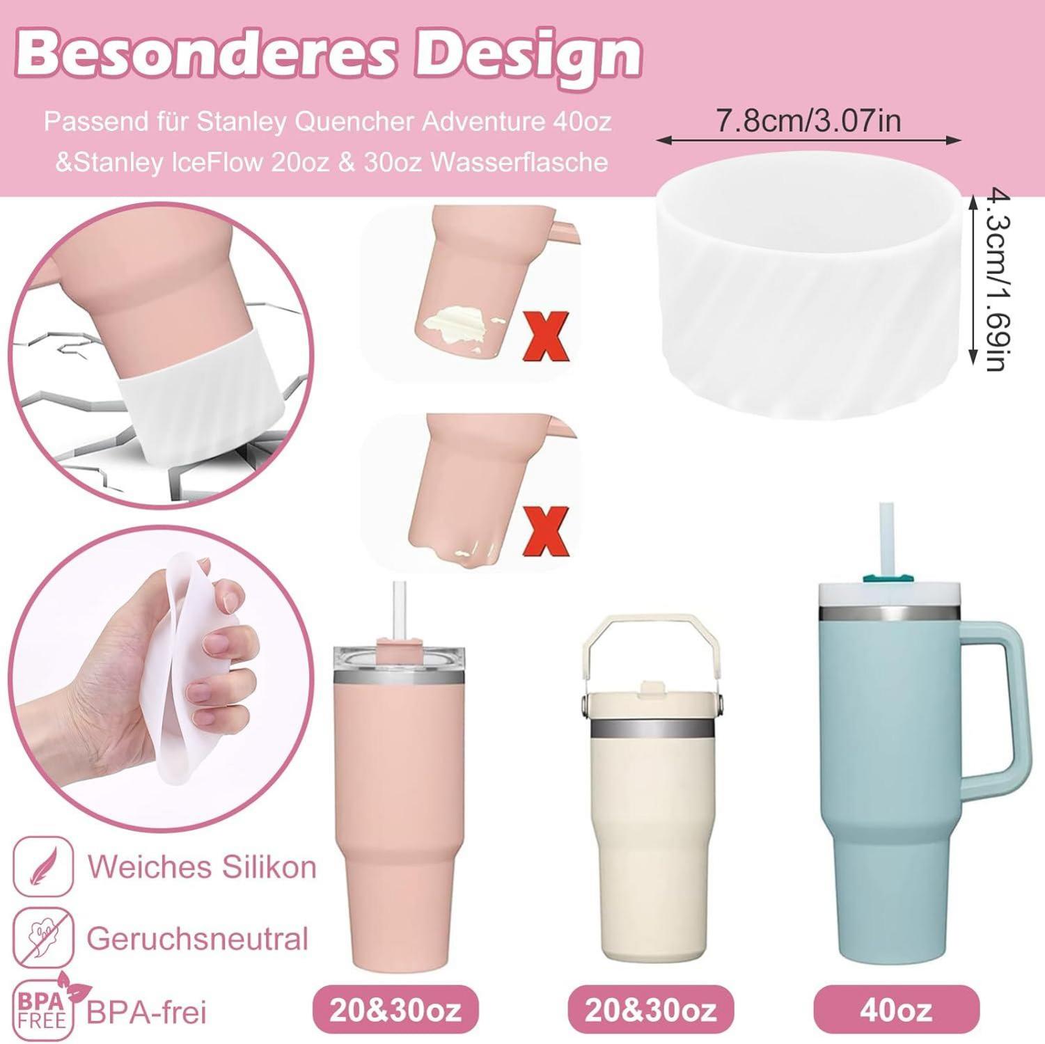 Silikon Cup Zubehör Set für 9-10mm Strohhalme 9-teilig