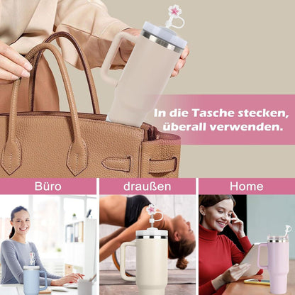Silikon Cup Zubehör Set für 9-10mm Strohhalme 9-teilig