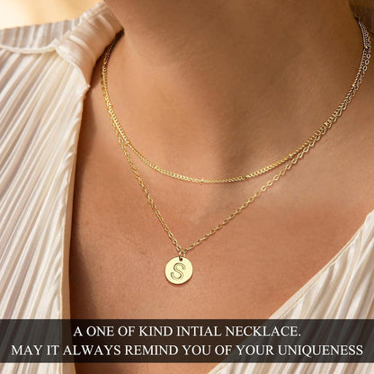 Personalisierte Gold Buchstaben Kette 14K Halskette Damen Mädchen Gift