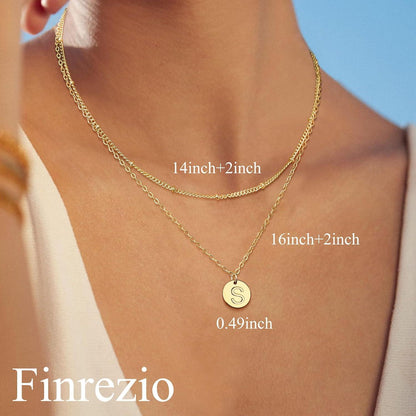 Damen Kette Gold Personalisierte Buchstaben Anhänger 14 Karat Vergoldete Halskette