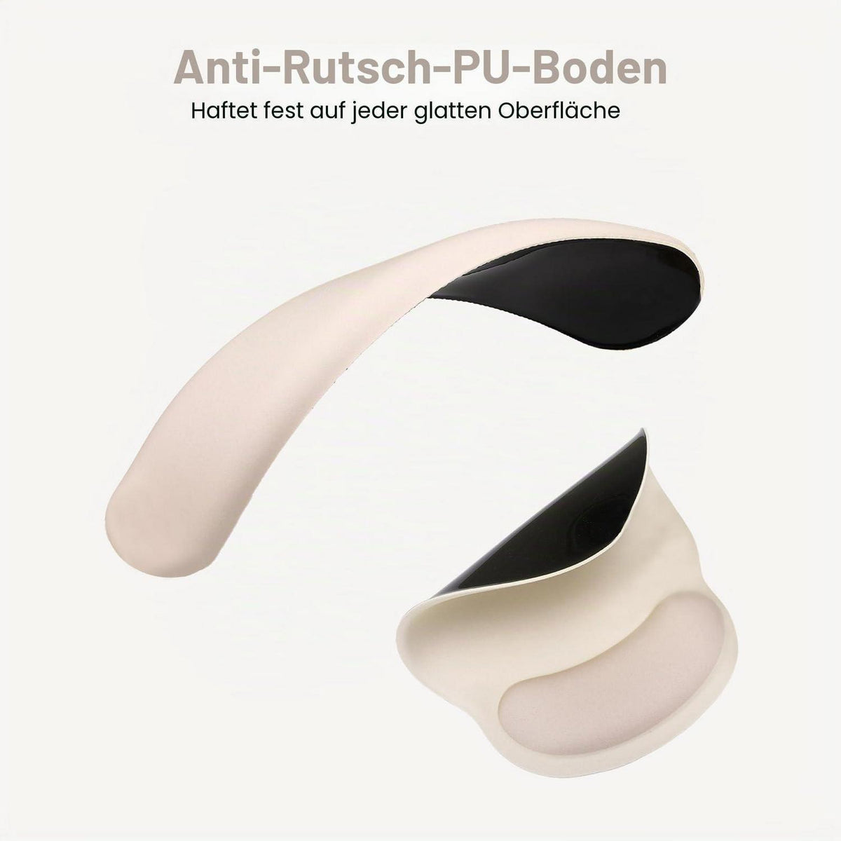 Handballenauflage Mauspad & Tastatur Set Aprikose Memory Foam