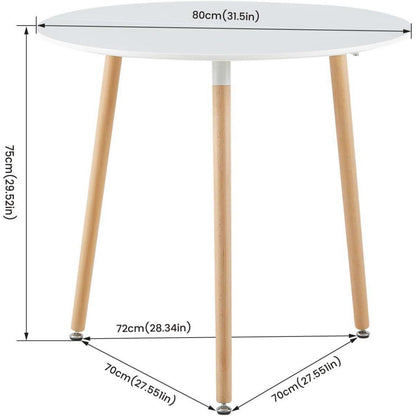 Esszimmergruppe weißer Tisch + 4 schwarze Stühle, modern