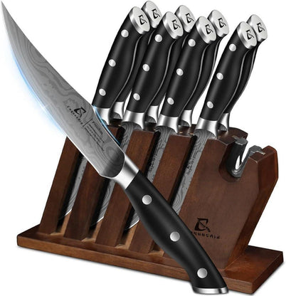 Steakmesser-Set 8-teilig | Edelstahl, Ergonomisch & Scharf