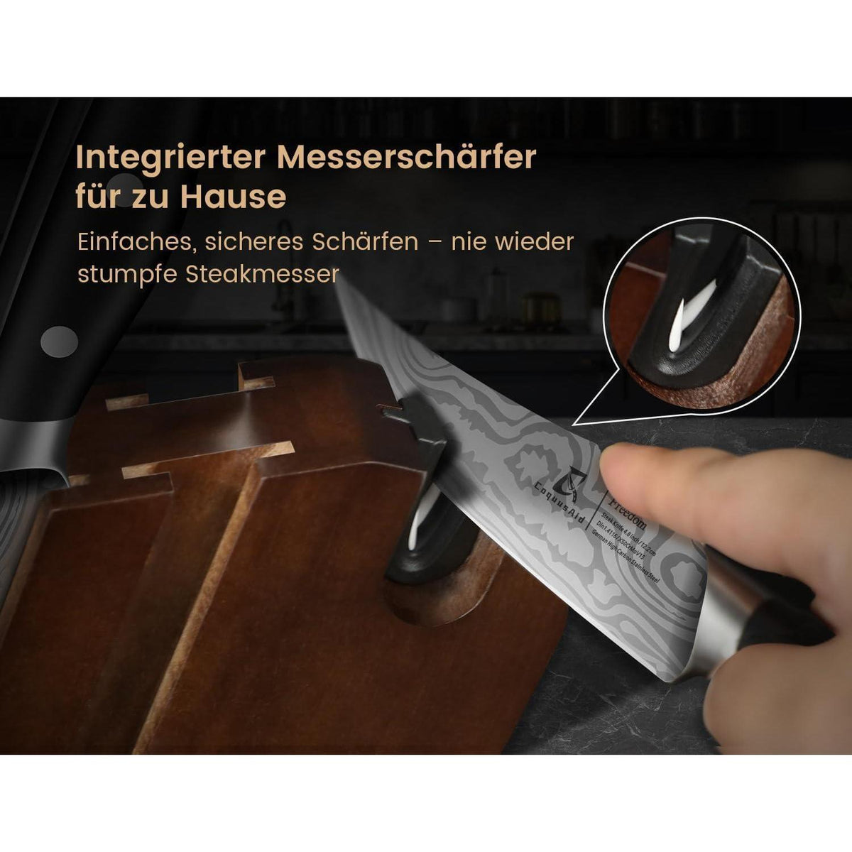 Steakmesser-Set 8-teilig | Edelstahl, Ergonomisch & Scharf