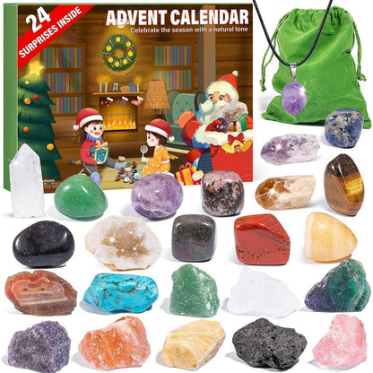 Kristall Adventskalender 2026 mit Natürlichen Edelsteinen