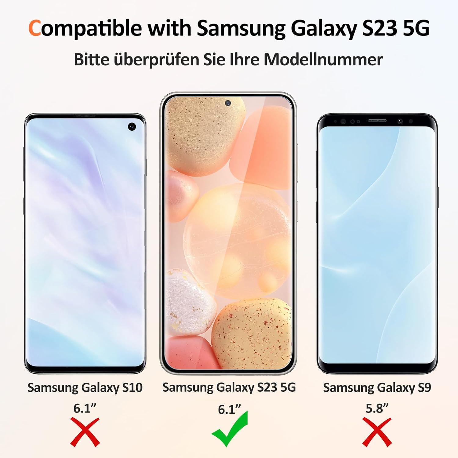 Samsung Galaxy S23 5G Panzerglas Schutzfolie + Hülle, 9H