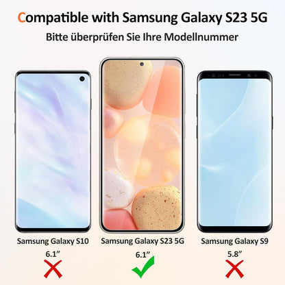Samsung Galaxy S23 5G Panzerglas Schutzfolie + Hülle, 9H